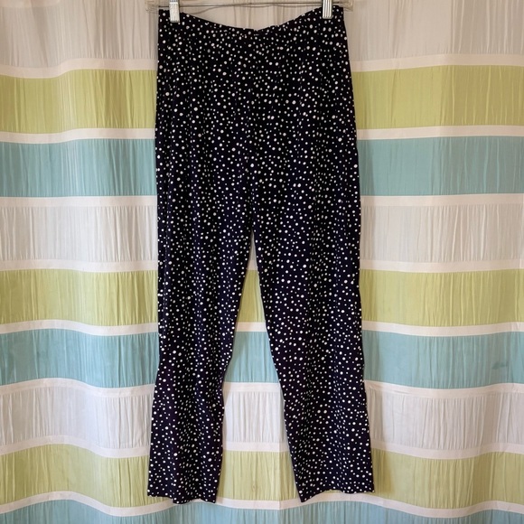 Vintage Fritzi Polka Dot Pants Blue & White Sz Small Petite - Picture 7 of 7